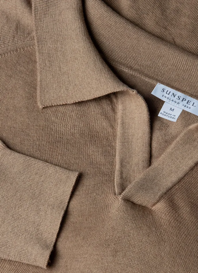 Sea Island Cashmere Polo Shirt Oat Men Polo Shirts ussunspel Sea Island Cashmere Polo Shirt Oat Men Polo Shirts ussunspel