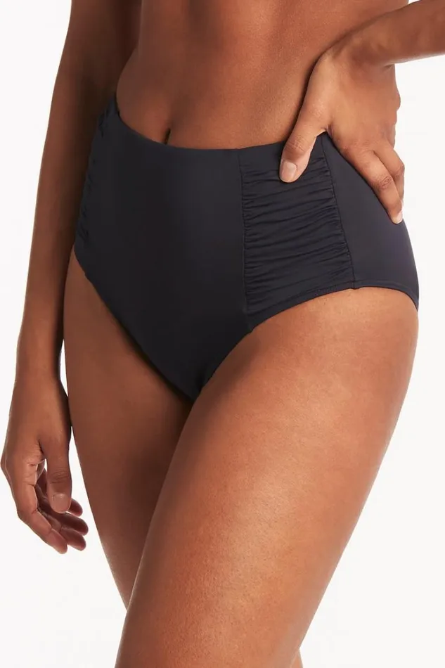 Sea Level Bottoms Eco Essentials High Waist Gathered Side Pant Eco Essentials Night Sky 8211 Women