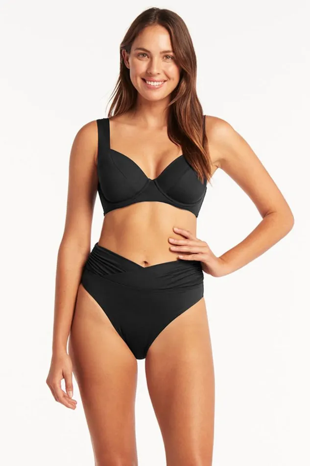 Sea Level Bottoms Eco Essentials Wrap High Waist Pant Eco Essentials Black 8211 Women