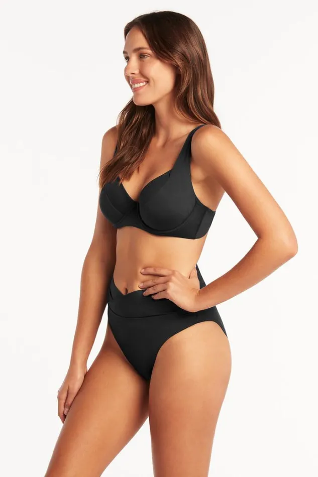Sea Level Bottoms Eco Essentials Wrap High Waist Pant Eco Essentials Black 8211 Women