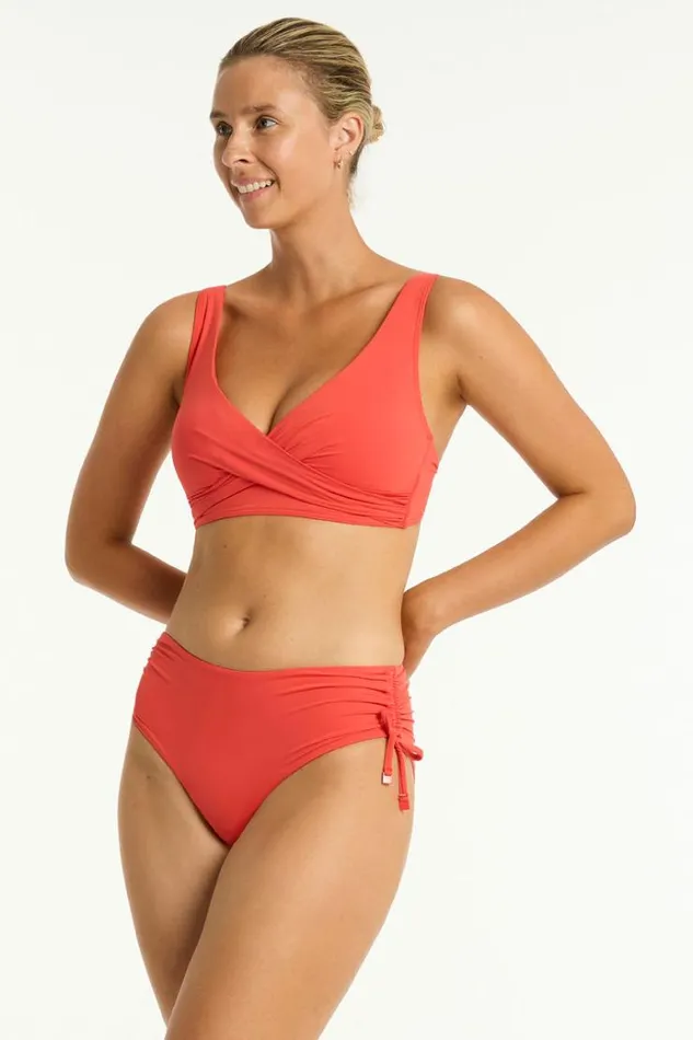 Sea Level Bottoms Essentials Edit Mid Drawstring Pant Eco Essentials Flame 8211 Women