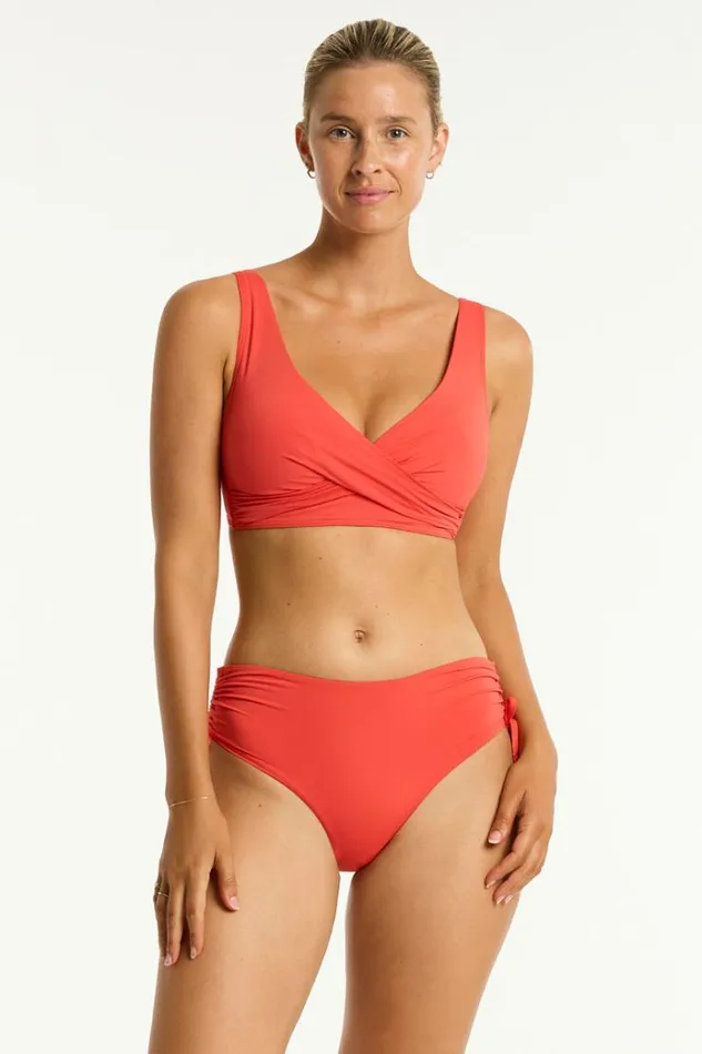 Sea Level Bottoms Essentials Edit Mid Drawstring Pant Eco Essentials Flame 8211 Women