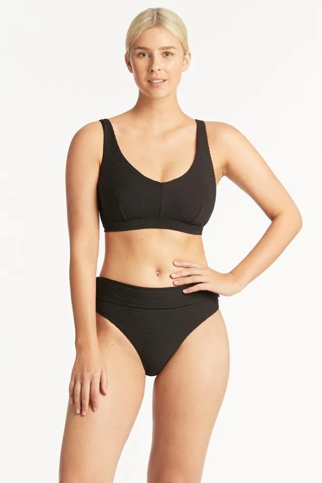 Sea Level Bottoms Spinnaker Roll Band Pant Spinnaker Black 8211 Women