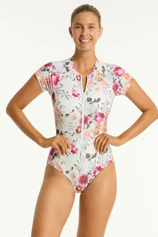 Sea Level One Pieces Belle Short Sleeve One Piece Belle Coconut 8211 Women