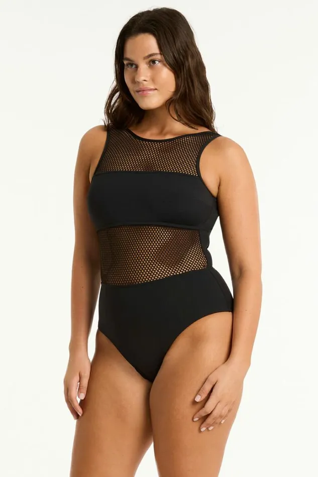 Sea Level One Pieces Drift High Neck One Piece Drift Black 8211 Women