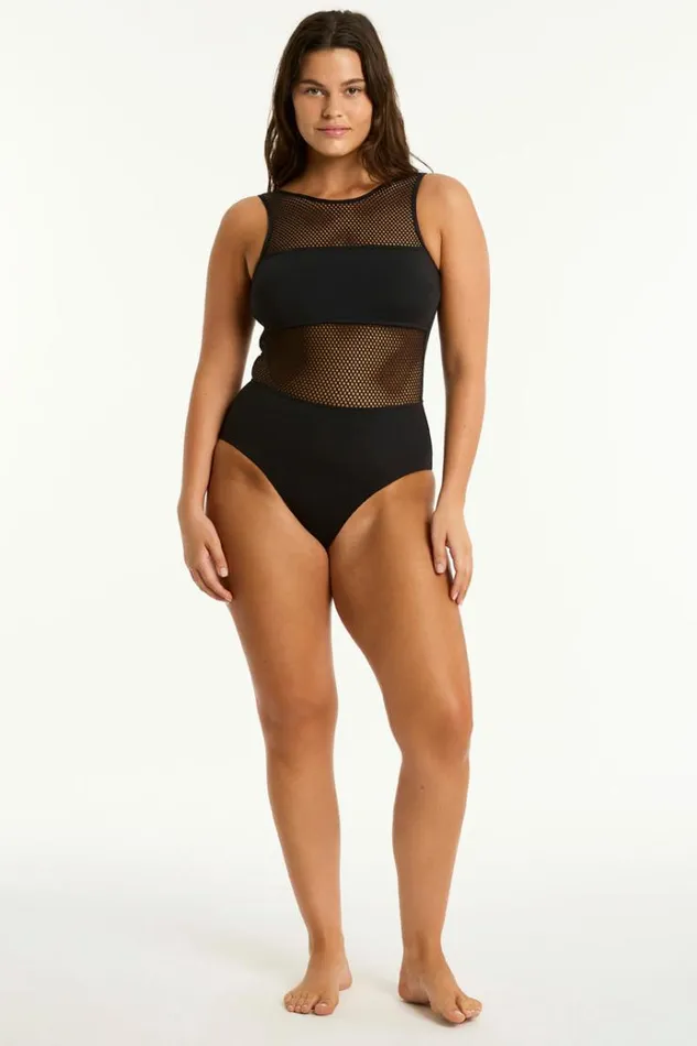 Sea Level One Pieces Drift High Neck One Piece Drift Black 8211 Women