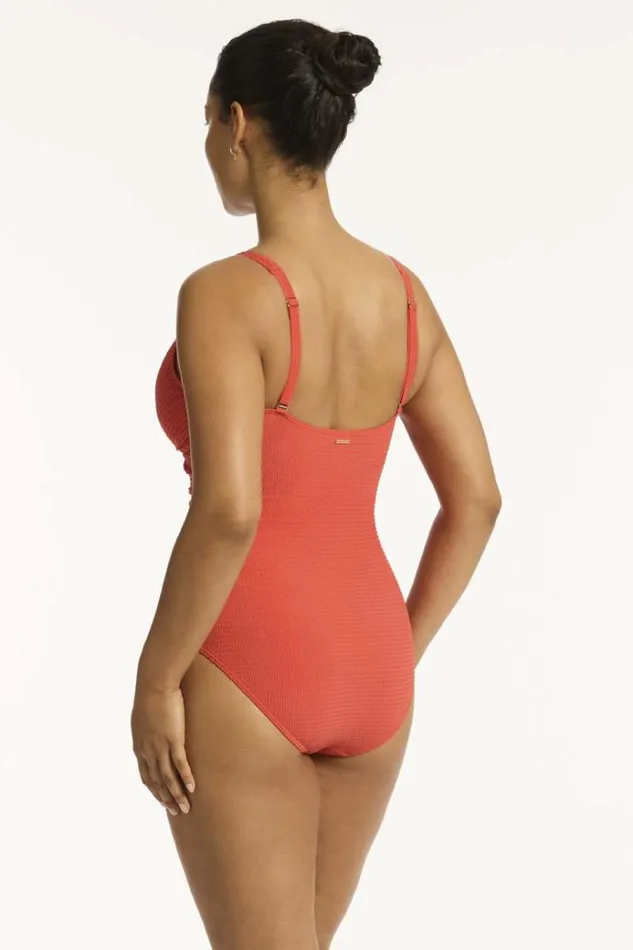 Sea Level One Pieces Messina Cross Front One Piece Messina Flame 8211 Women