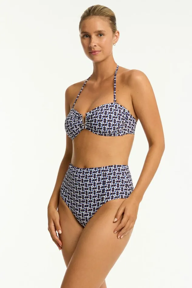 Sea Level Tops Coast V Bar Bandeau Coast Cobalt 8211 Women