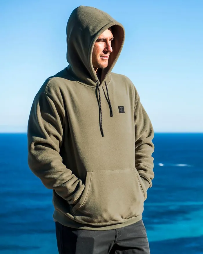 Second Trip Pullover Hoodie 8211 Thyme Green Mens Volcom Hiking