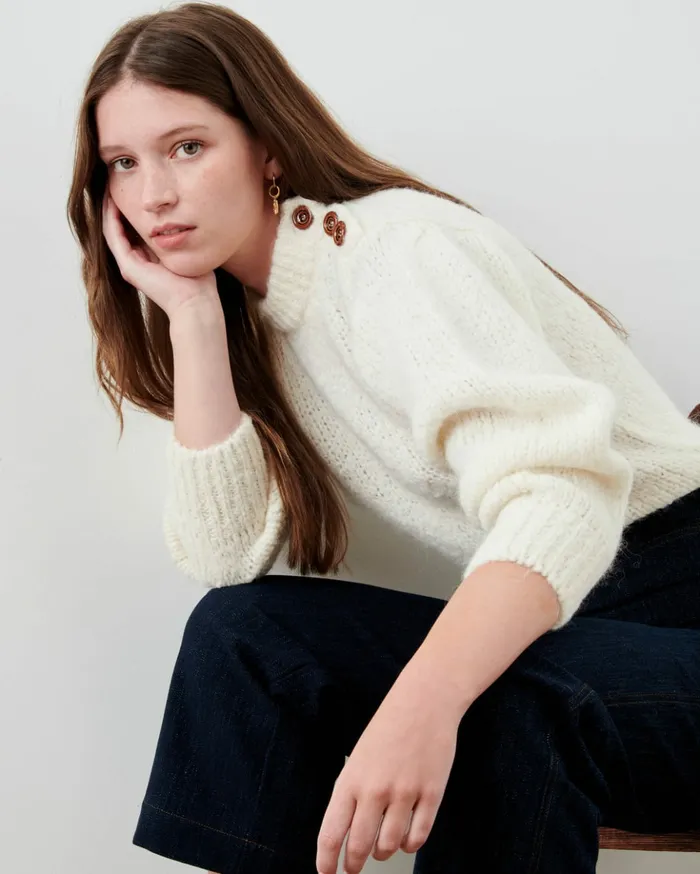 Sessn Womens Jumpers Nutty Fleur de Sel
