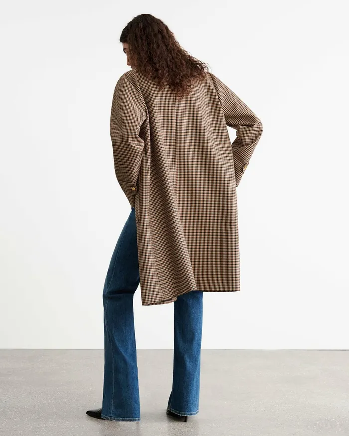 SETH DUSTER COAT Beigebrown Houndstooth Women Nili Lotan Coats and Outerwear