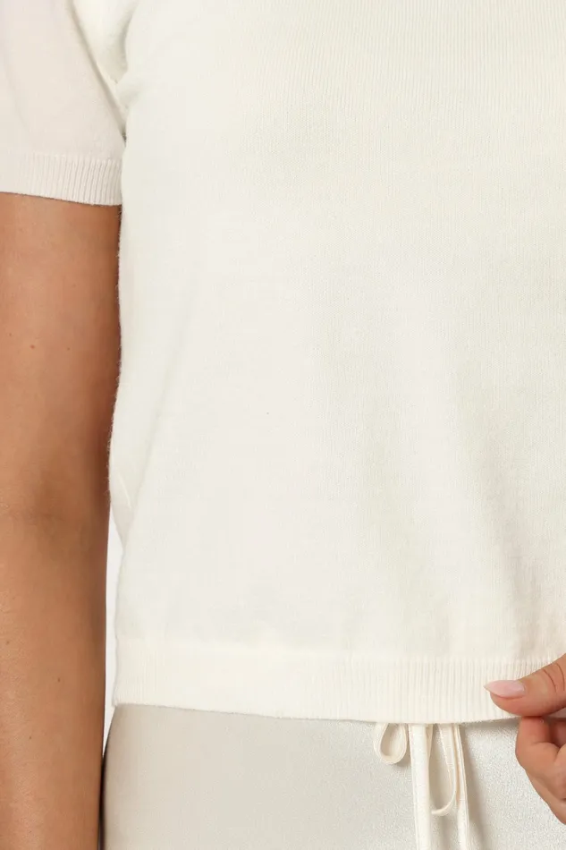 Shannon Bow Top Off White Women Tops Petal and Pup