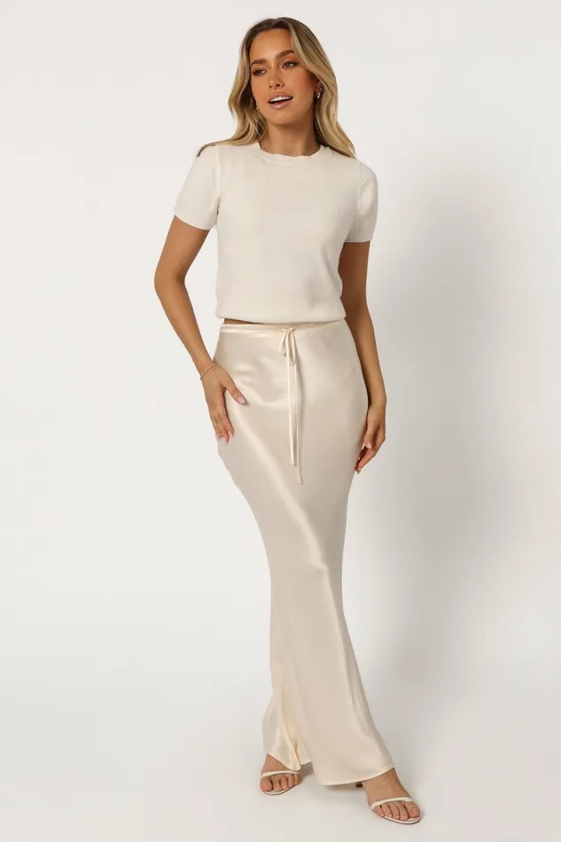 Shannon Bow Top Off White Women Tops Petal and Pup