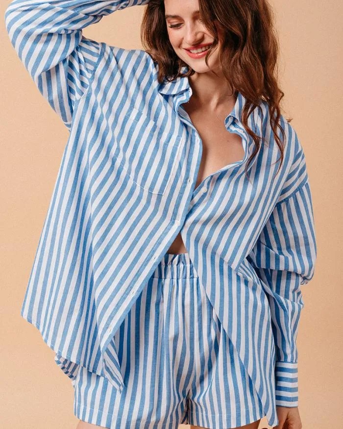 SHIRT BLEU MONTREUIL Shop Grace and Mila Longsleeves Shirts
