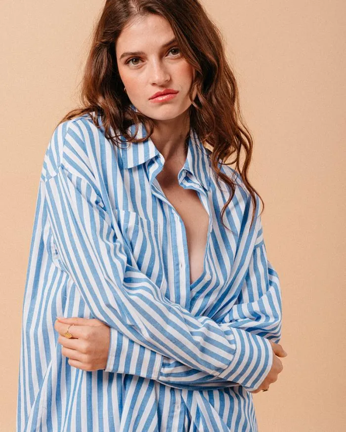 SHIRT BLEU MONTREUIL Shop Grace and Mila Longsleeves Shirts