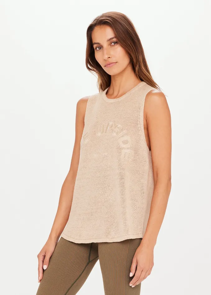Shirts and Tanks Women KNITTED MUSCLE TANK THE UPSIDE