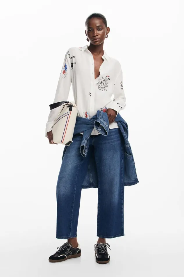Shirts And Blouses Women Desigual Printed Shirt White