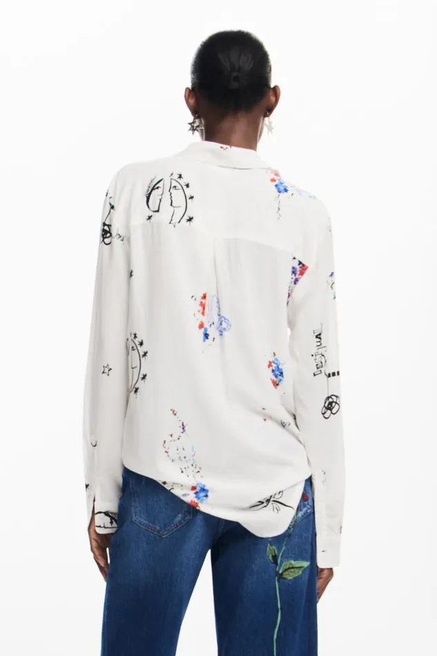 Shirts And Blouses Women Desigual Printed Shirt White