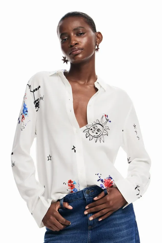 Shirts And Blouses Women Desigual Printed Shirt White