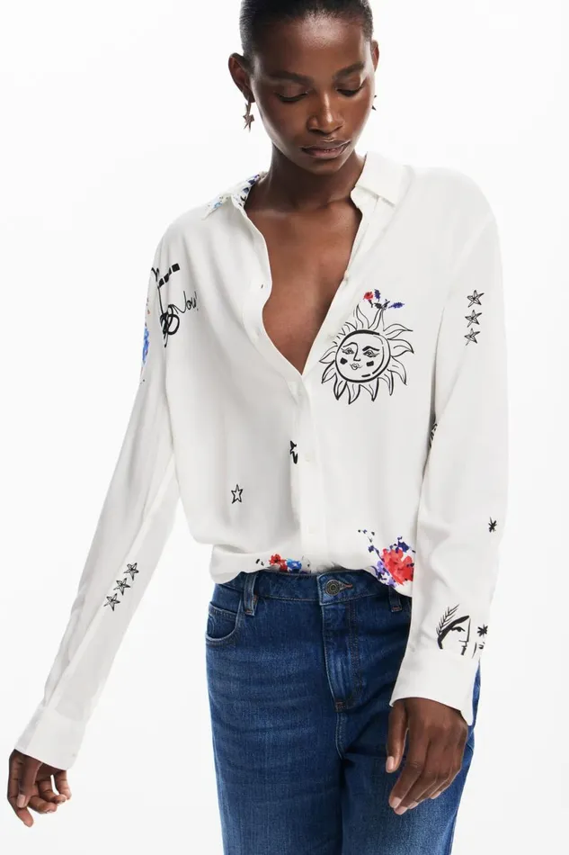 Shirts And Blouses Women Desigual Printed Shirt White