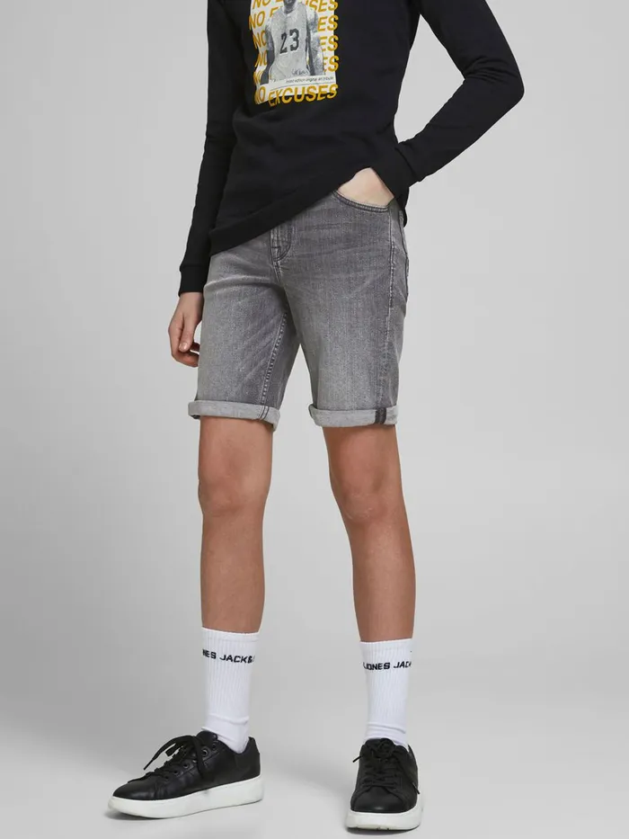 Shirts JACK and JONES Junior BOYS RICK ORIGINAL DENIM SHORTS Grey Grey Denim Popular Shirts JACK and JONES Junior BOYS RICK ORIGINAL DENIM SHORTS Grey Grey Denim Popular