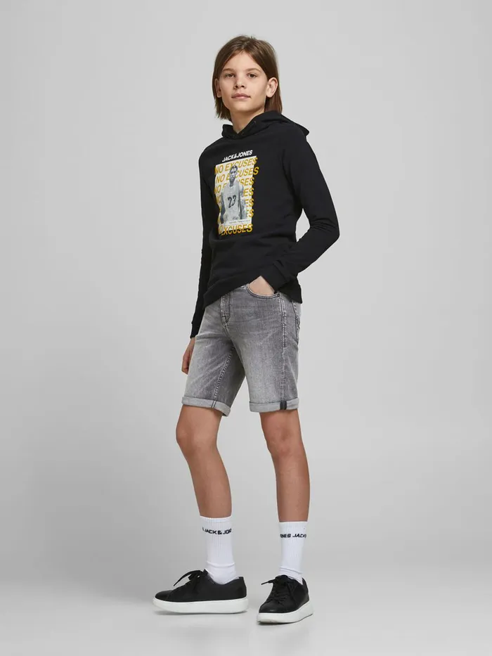 Shirts JACK and JONES Junior BOYS RICK ORIGINAL DENIM SHORTS Grey Grey Denim Popular