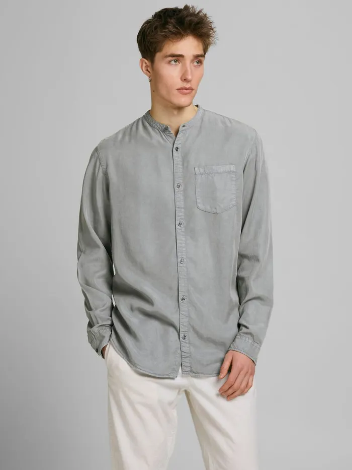 Shirts JACK and JONES Mens COMFORT FIT TENCEL LYOCELL SHIRT Grey Sedona Sage Gift 4 You Shirts JACK and JONES Mens COMFORT FIT TENCEL LYOCELL SHIRT Grey Sedona Sage Gift 4 You