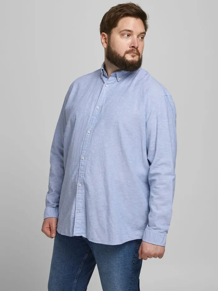 Shirts JACK and JONES Mens POPLIN BUTTONDOWN PLUS SIZE SHIRT Blue Infinity Near Me Shirts JACK and JONES Mens POPLIN BUTTONDOWN PLUS SIZE SHIRT Blue Infinity Near Me