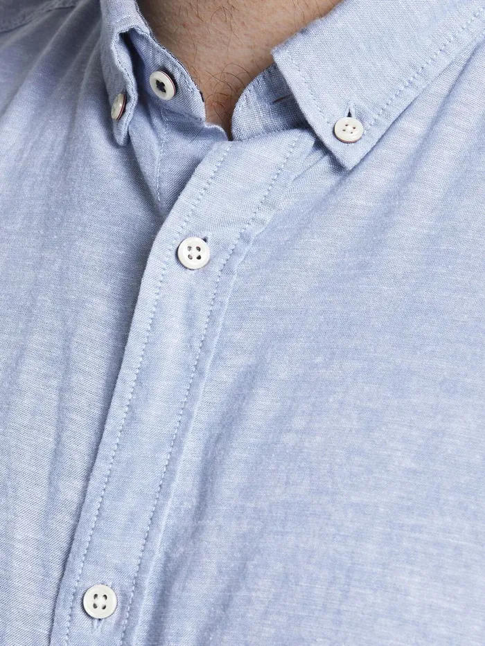 Shirts JACK and JONES Mens POPLIN BUTTONDOWN PLUS SIZE SHIRT Blue Infinity Near Me