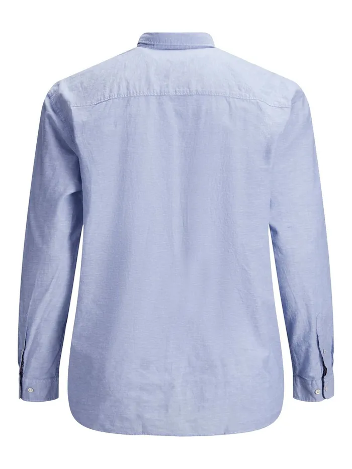Shirts JACK and JONES Mens POPLIN BUTTONDOWN PLUS SIZE SHIRT Blue Infinity Near Me
