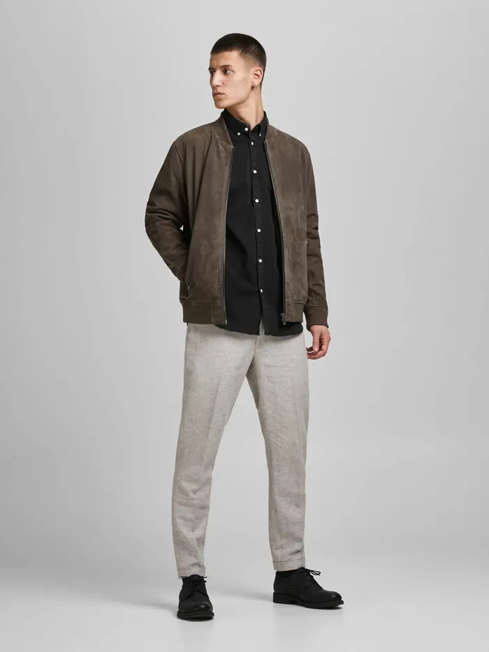Shirts JACK and JONES Mens SLIM FIT BUTTONDOWN DENIM SHIRT Black Black Denim On Sale