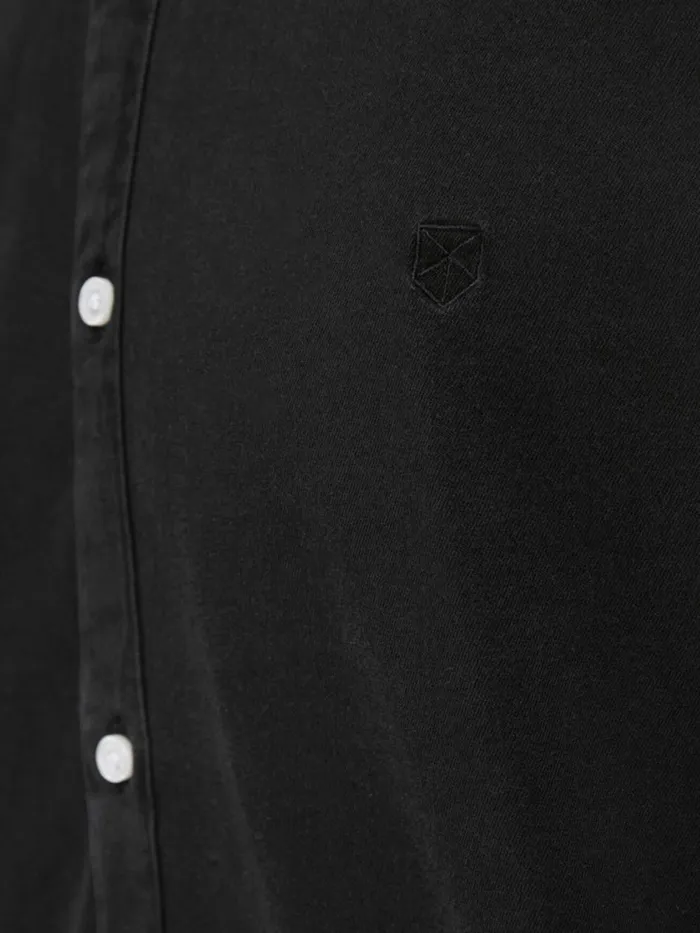 Shirts JACK and JONES Mens SLIM FIT BUTTONDOWN DENIM SHIRT Black Black Denim On Sale