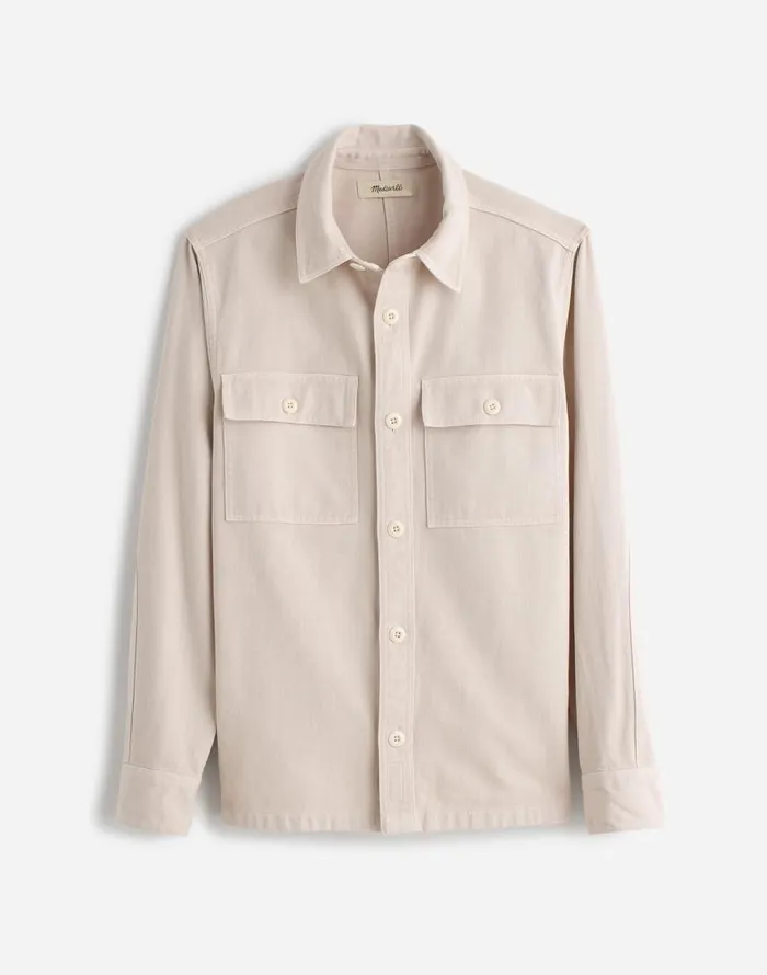 Shirts Men Madewell StraightHem Work Shirt In Garment Dye Vintage Linen