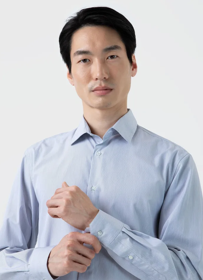 Shirts Men ussunspel Sea Island Cotton Shirt NavyWhite Shirts Men ussunspel Sea Island Cotton Shirt NavyWhite