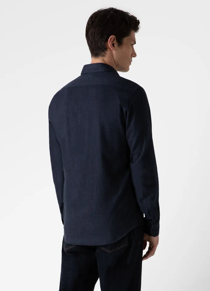 Shirts ussunspel Men Button Down Flannel Shirt Navy Melange Shirts ussunspel Men Button Down Flannel Shirt Navy Melange