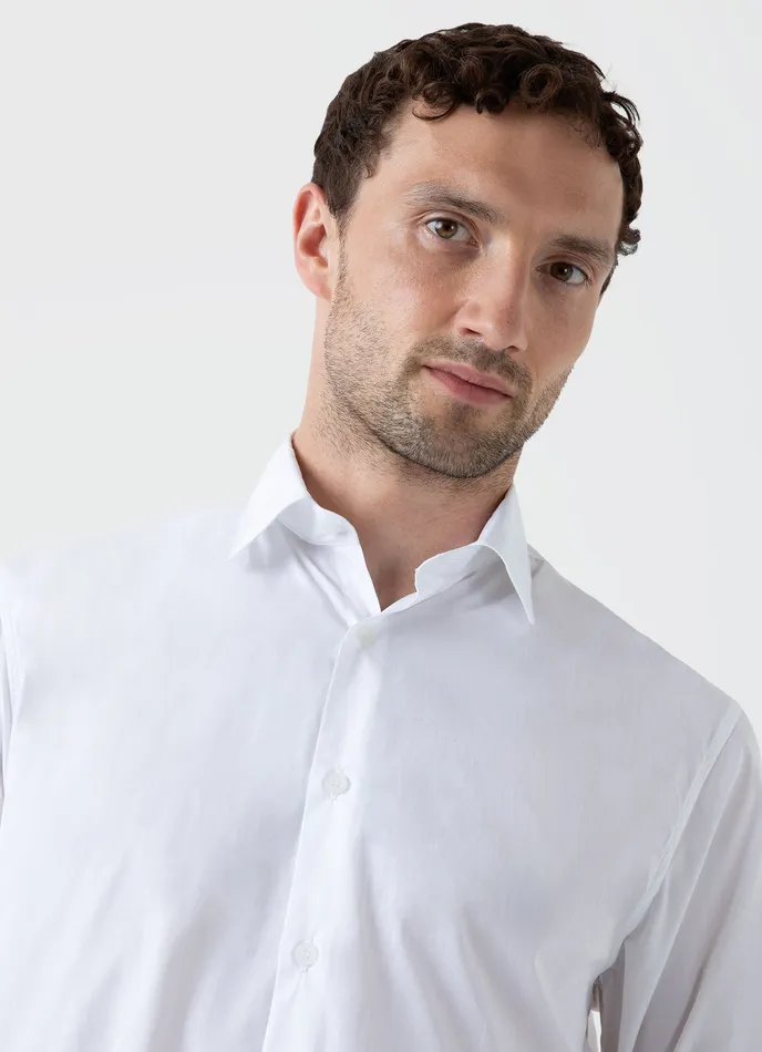 Shirts ussunspel Men Cotton Stretch Shirt White Shirts ussunspel Men Cotton Stretch Shirt White
