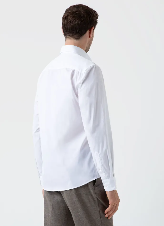 Shirts ussunspel Men Cotton Stretch Shirt White Shirts ussunspel Men Cotton Stretch Shirt White