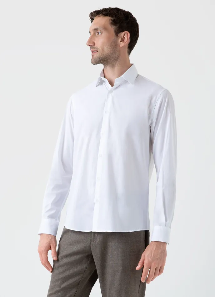 Shirts ussunspel Men Cotton Stretch Shirt White Shirts ussunspel Men Cotton Stretch Shirt White