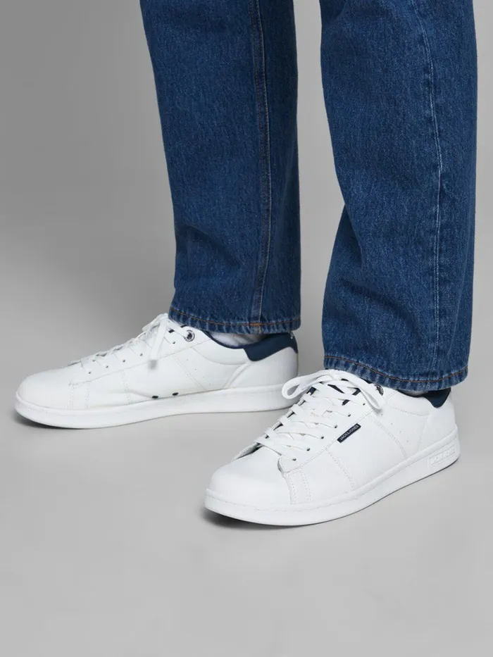 Shoes JACK and JONES Junior BOYS FAUX LEATHER MESH SNEAKERS White Majolica Blue Gift for Friend Shoes JACK and JONES Junior BOYS FAUX LEATHER MESH SNEAKERS White Majolica Blue Gift for Friend