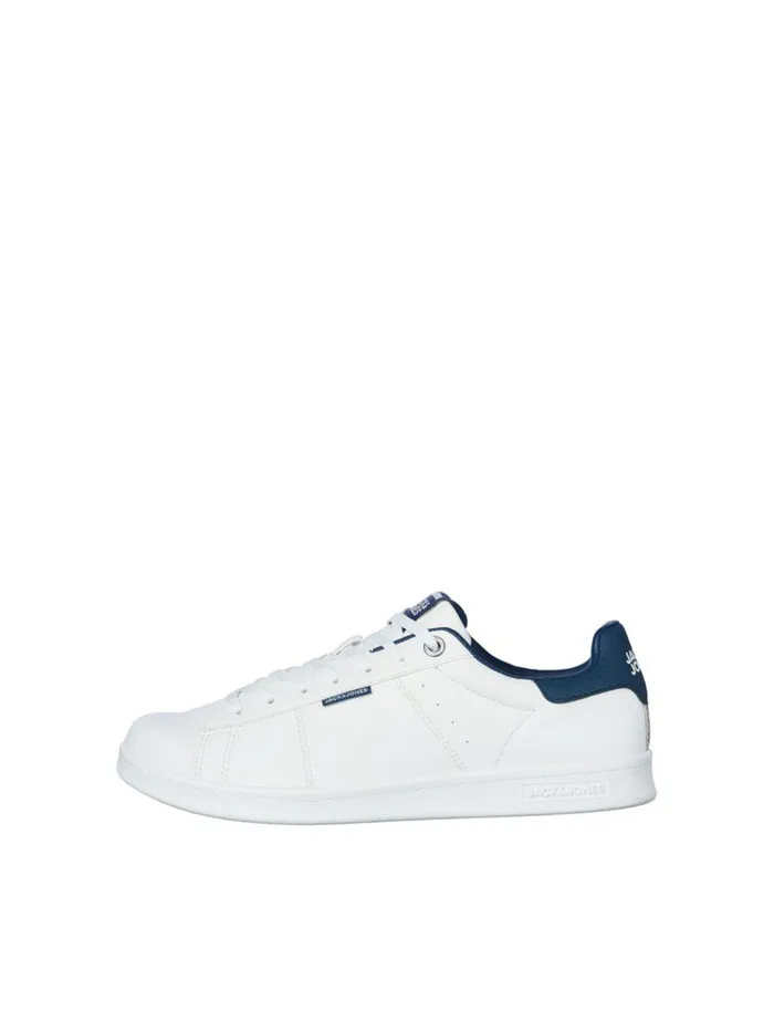 Shoes JACK and JONES Junior BOYS FAUX LEATHER MESH SNEAKERS White Majolica Blue Gift for Friend