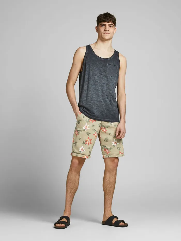 Shorts JACK and JONES Mens BOWIE JJ SHORTS Beige White Pepper Cheap On Sale