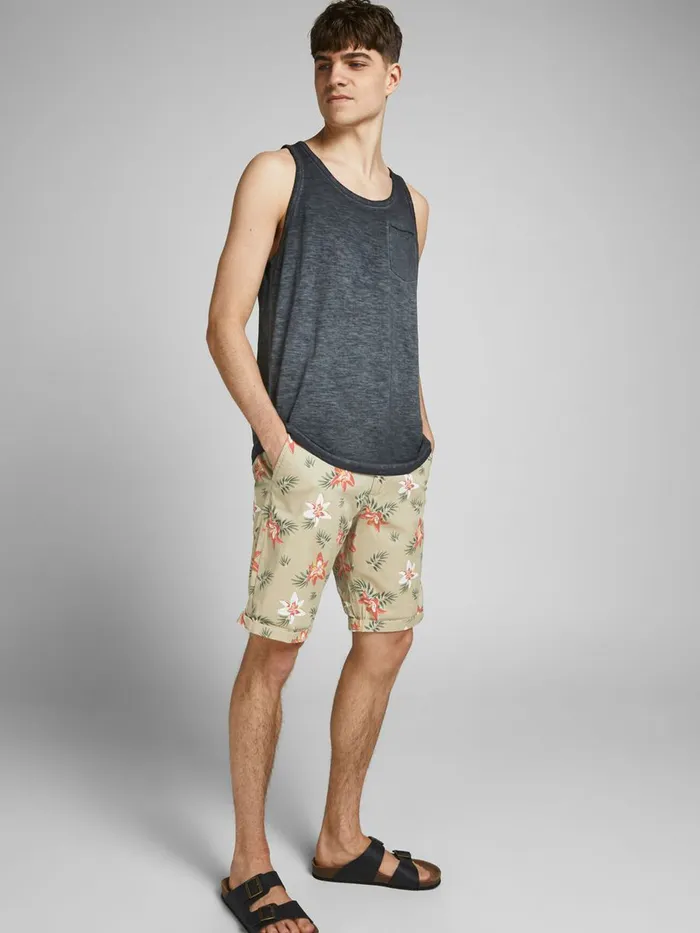 Shorts JACK and JONES Mens BOWIE JJ SHORTS Beige White Pepper Cheap On Sale