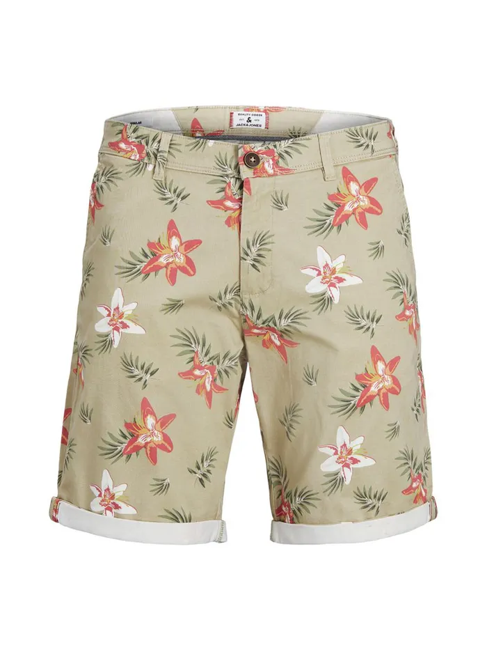 Shorts JACK and JONES Mens BOWIE JJ SHORTS Beige White Pepper Cheap On Sale