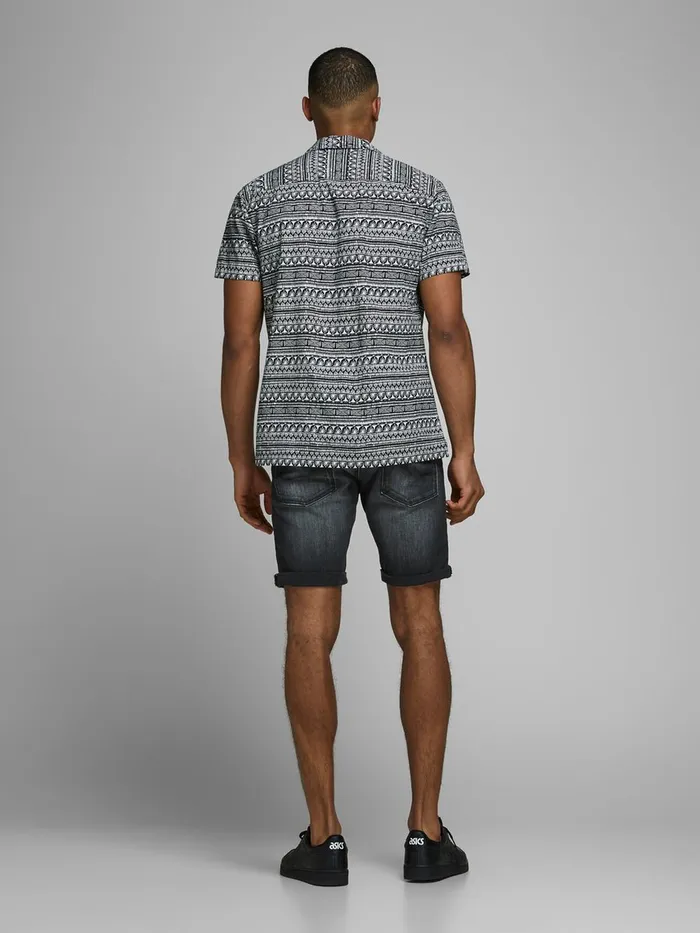 Shorts JACK and JONES Mens RICK ORG JJ 557 50SPS DENIM SHORTS Black Black Denim For Sale