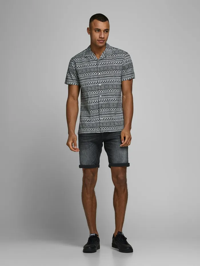 Shorts JACK and JONES Mens RICK ORG JJ 557 50SPS DENIM SHORTS Black Black Denim For Sale