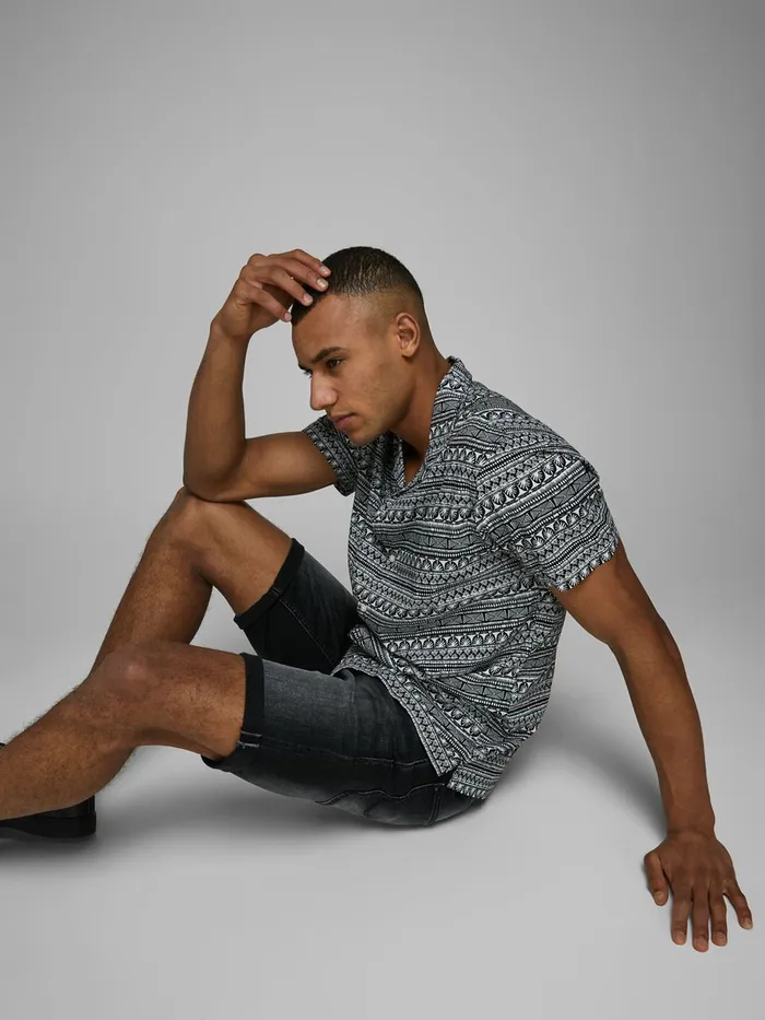 Shorts JACK and JONES Mens RICK ORG JJ 557 50SPS DENIM SHORTS Black Black Denim For Sale