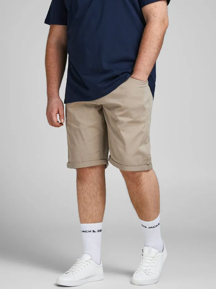 Shorts JACK and JONES Mens RICK ORIGINAL PLUS SIZE SHORTS Beige Crockery On Sale Shorts JACK and JONES Mens RICK ORIGINAL PLUS SIZE SHORTS Beige Crockery On Sale