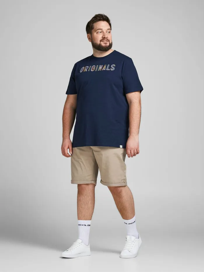 Shorts JACK and JONES Mens RICK ORIGINAL PLUS SIZE SHORTS Beige Crockery On Sale