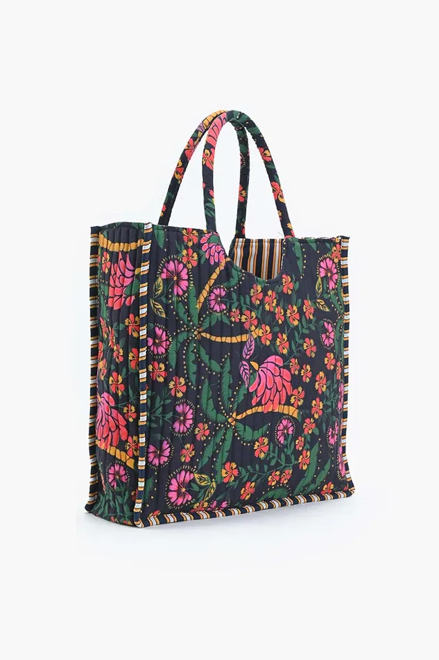 Shoulder Bags America and Beyond Women Black Multi Floret Shoulder Bag