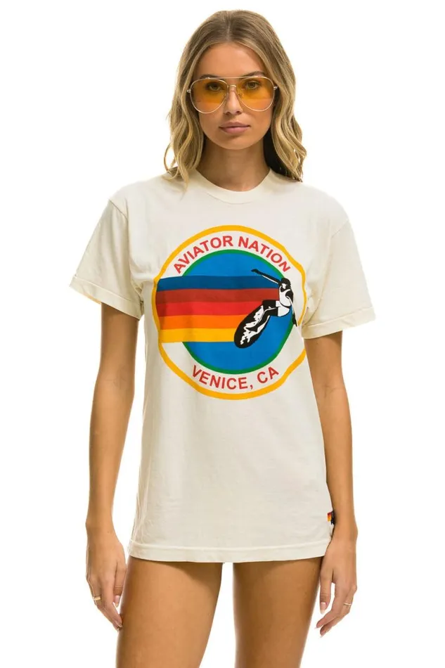Signature Tee 8211 Vintage White WomenMen Aviator Nation Tees